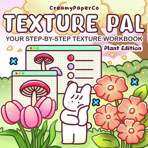 Texture Pal Plant Edition: Your Step-By-Step Texture Workbook: A Coloring Guide And Practice Book To Master Super Common Coloring Textures Such As Trees, Grass & Bushes, Flowers